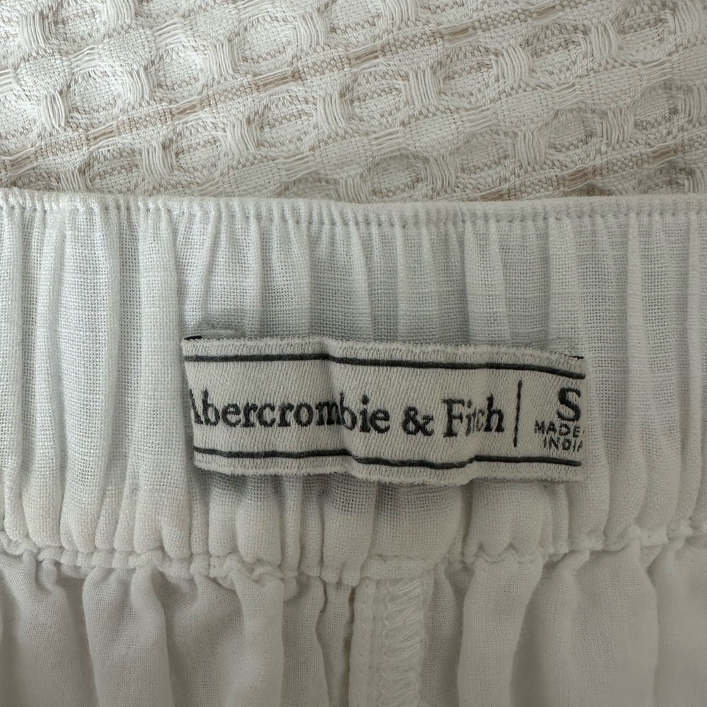 Abercrombie & Fitch White Linen Pants
